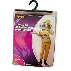 Spirit Halloween Child Zookeeper Archaeologist Park Ranger Costume Size L. NEW
